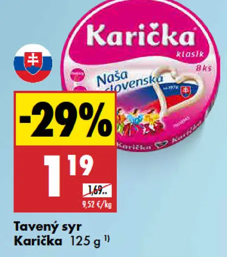 Karička klasik tavený syr