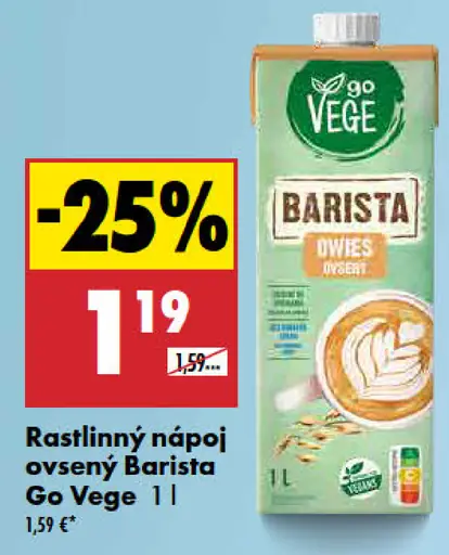 Go Vege Rastlinný nápoj ovsený