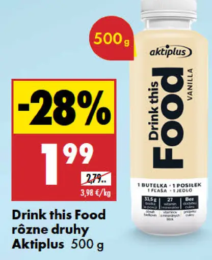 Aktiplus Drink this Food rôzne druhy