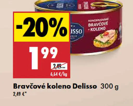 Delisso Bravčové koleno sterilizované