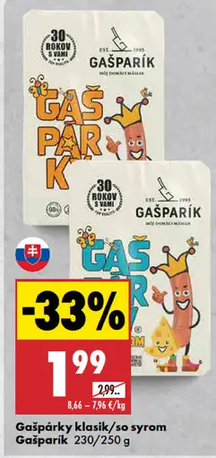 Gašparík Gašpárky klasik/so syrom