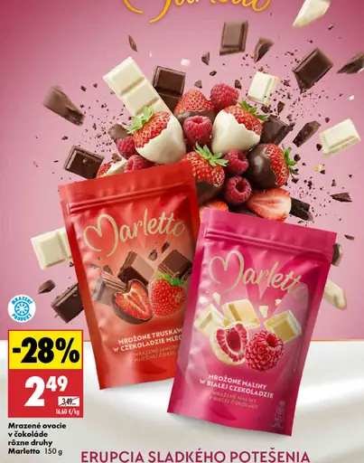 Marletto mrazené ovocie v čokoláde rôzne druhy