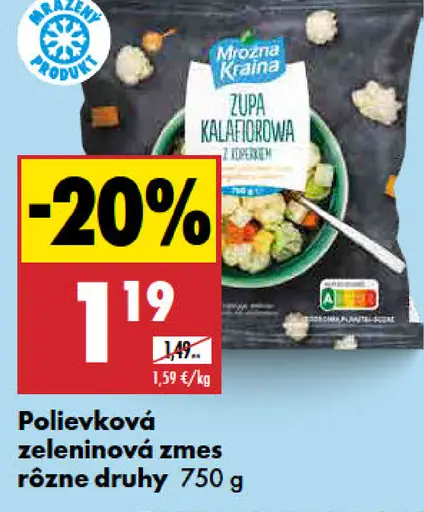 Mroźna Kraina Polievková zeleninová zmes