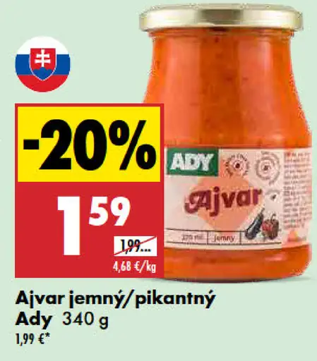Ady ajvar jemný/pikantný