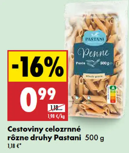 Pastani Cestoviny celozrnné