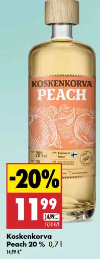 Koskenkorva Peach 20 %