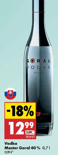 Master Goral vodka 40 %
