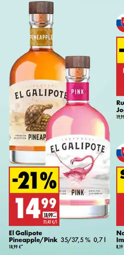 El Galipote Pineapple rum likér 35 %