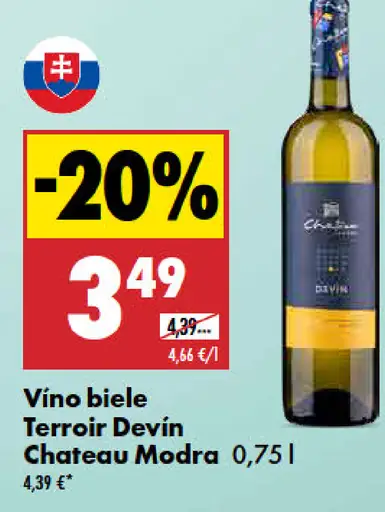 Chateau Modra Terroir Devín víno biele