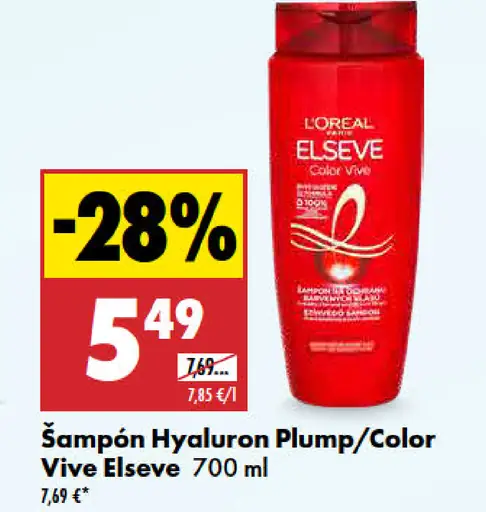 Elseve Šampón Hyaluron Plump/Color Vive
