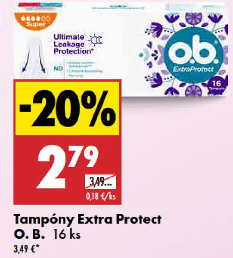 O.B. Tampóny Extra Protect