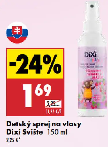 Dixi Detský sprej na vlasy svište