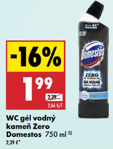 Domestos WC gél Vodný kameň Zero