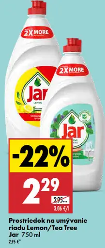 Jar prostriedok na umývanie riadu Lemon/Tea Tree