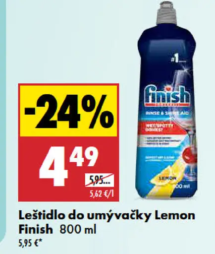Finish Leštidlo do umývačky Lemon