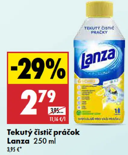Lanza tekutý čistič práčok