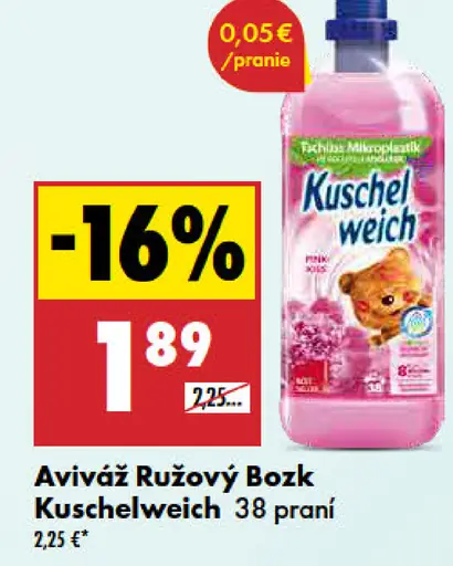 Kuschelweich Aviváž Ružový Bozk