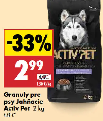 Activ Pet Granuly pre psy jahňacie