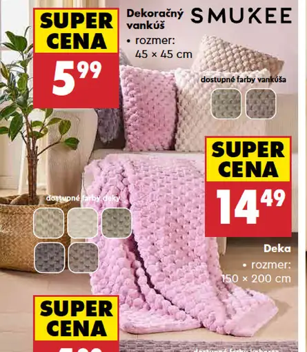 Smukee Dekoračný vankúš