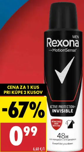 Rexona Men Active Protection Invisible dezodorant v spreji