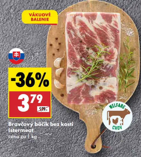 Istermeat Bravčový bôčik bez kosti