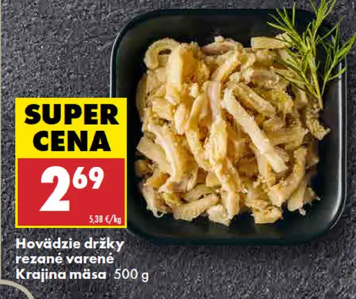 Krajina mäsa Hovädzie držky rezané varené