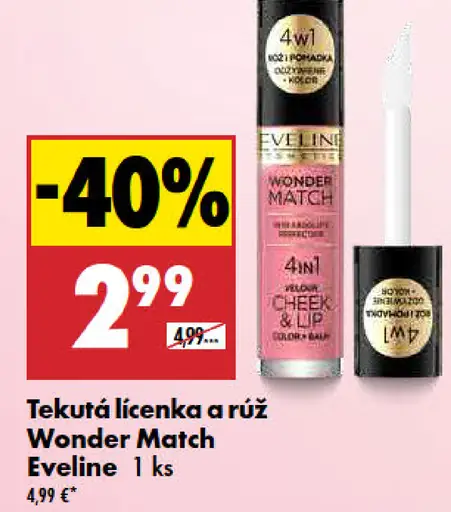 Eveline tekutá lícenka a rúž Wonder Match