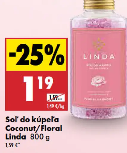 Linda soľ do kúpeľa Coconut / Floral