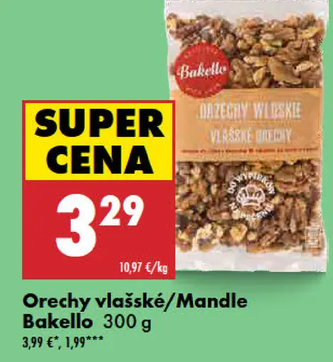 Bakello orechy vlašské/mandle