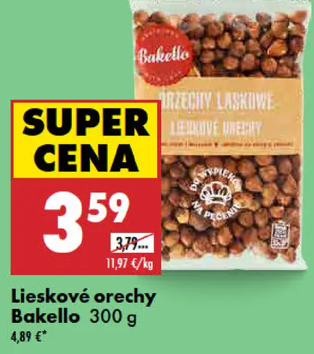Bakello lieskové orechy