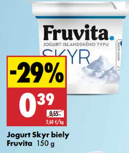 Fruvita Jogurt Skyr biely