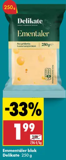 Delikate Ementaler blok