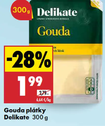 Delikate Gouda plátky