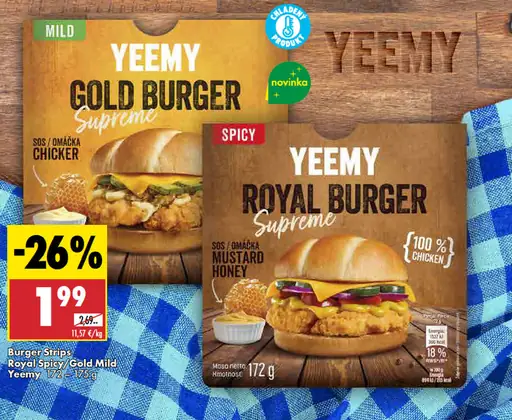Yeemy Burger Strips Gold Mild