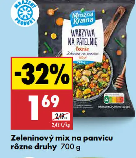 Mrožna Kraina zeleninový mix na panvicu rôzne druhy