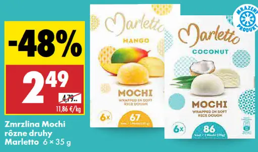 Marletto Mochi mango mrazený dezert