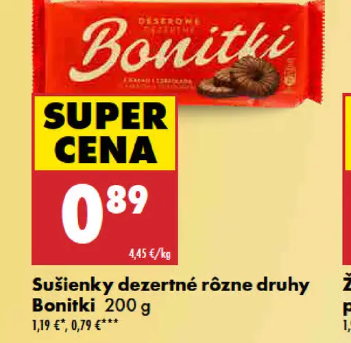 Bonitki sušienky dezertné rôzne druhy