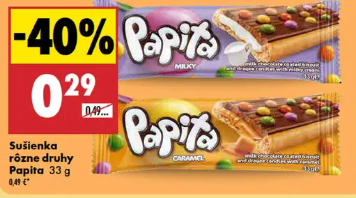 Papita sušienka rôzne druhy