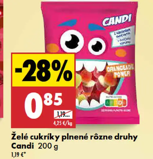 Candi Želé cukríky rôzne druhy