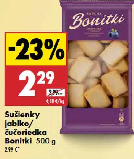 Bonitki sušienky jablko/čučoriedka