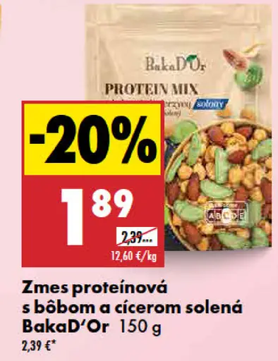 BakaD'Or Zmes proteinová s bôbom a cícerom solená