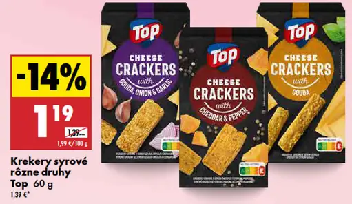 Top syrové krekery rôzne druhy