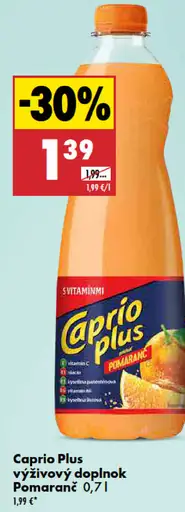 Caprio Plus výživový doplnok pomarančový nápoj