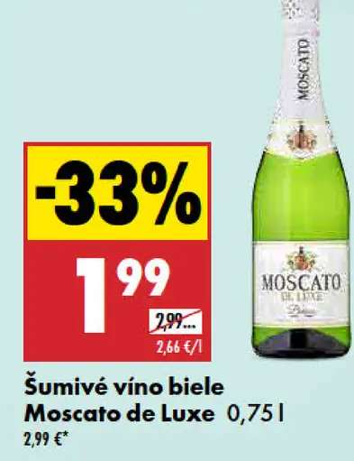 Moscato de Luxe Šumivé vino biele