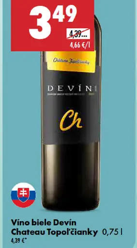 Devin Chateau Topoľčianky Vino biele
