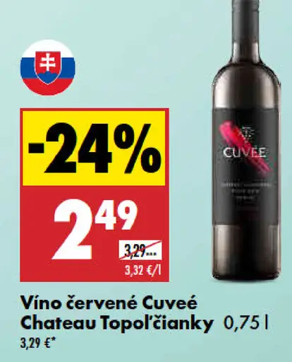 Cuvée Chateau Topoľčianky víno červené