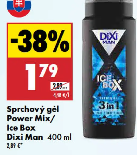 Dixi Man sprchový gél Power Mix/Ice Box