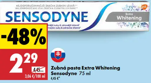 Sensodyne Extra Whitening zubná pasta 2 x