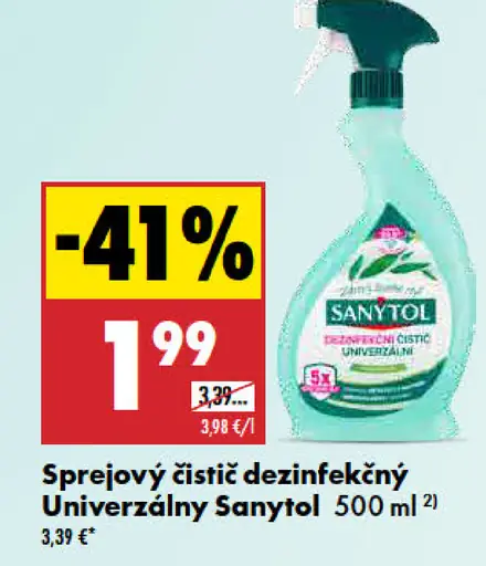 Sanytol univerzálny dezinfekčný čistič