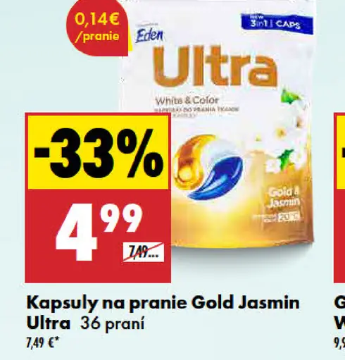Ultra Kapsuly na pranie Gold Jasmin